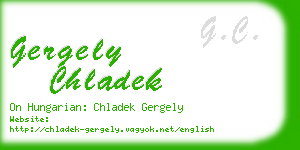 gergely chladek business card